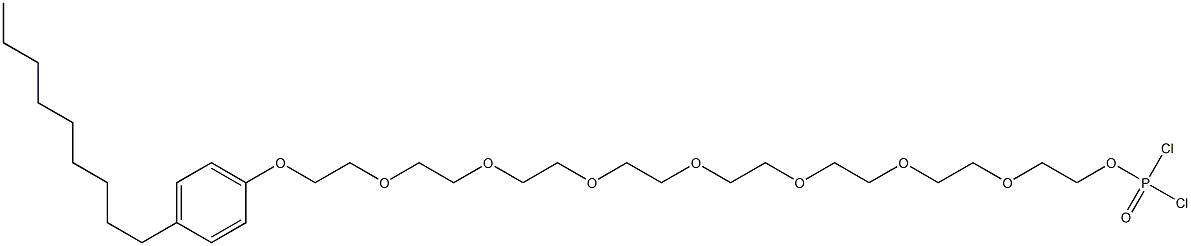 Dichlorophosphinic acid 24-(p-nonylphenyl)-3,6,9,12,15,18,21,24-octaoxatetracosan-1-yl ester Structure