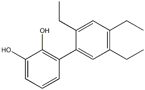 3-(2,4,5-Triethylphenyl)benzene-1,2-diol Structure