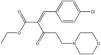 2-(4-Chlorobenzylidene)-3-oxo-5-morpholinopentanoic acid ethyl ester 구조식 이미지