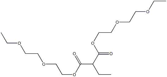 Propane-1,1-dicarboxylic acid bis[2-(2-ethoxyethoxy)ethyl] ester Structure