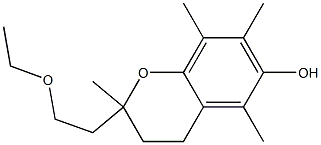 2-(2-Ethoxyethyl)-3,4-dihydro-2,5,7,8-tetramethyl-2H-1-benzopyran-6-ol Structure