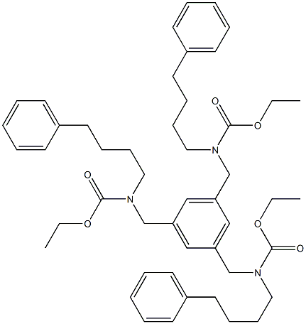 N,N',N''-[1,3,5-Benzenetriyltris(methylene)]tris(4-phenylbutylcarbamic acid)triethyl ester Structure