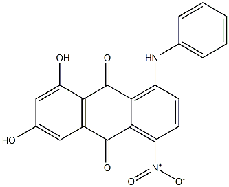 1-Anilino-6,8-dihydroxy-4-nitroanthraquinone Structure