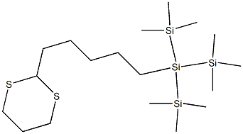 2-[5-[Tris(trimethylsilyl)silyl]pentyl]-1,3-dithiane Structure