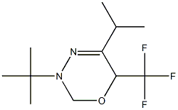3,6-Dihydro-3-(tert-butyl)-5-isopropyl-6-trifluoromethyl-2H-1,3,4-oxadiazine 구조식 이미지