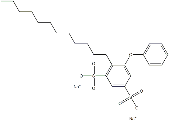 2-Dodecyl[oxybisbenzene]-3,5-disulfonic acid disodium salt 구조식 이미지