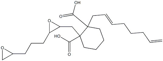 Cyclohexane-1,2-dicarboxylic acid 1-(2,3:7,8-diepoxyoctan-1-yl)2-(2,7-octadienyl) ester 구조식 이미지