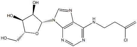 N-(3-Chloro-3-butenyl)adenosine 구조식 이미지