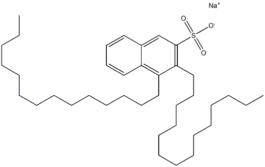 3,4-Ditetradecyl-2-naphthalenesulfonic acid sodium salt Structure