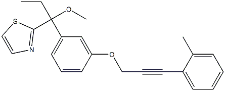 2-[1-Methoxy-1-[3-[3-(2-methylphenyl)-2-propynyloxy]phenyl]propyl]thiazole 구조식 이미지