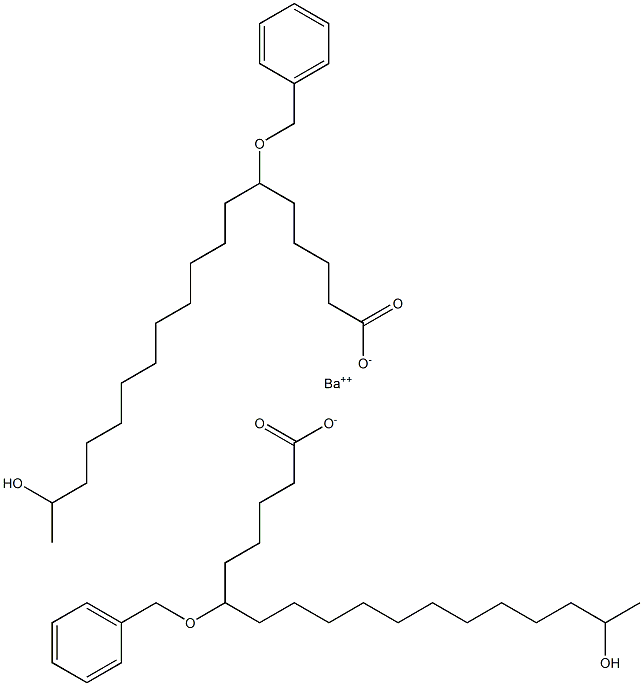 Bis(6-benzyloxy-17-hydroxystearic acid)barium salt 구조식 이미지