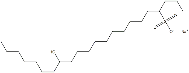 15-Hydroxydocosane-4-sulfonic acid sodium salt 구조식 이미지