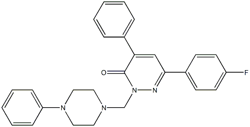 4-Phenyl-6-(4-fluorophenyl)-2-[(4-phenylpiperazino)methyl]pyridazin-3(2H)-one 구조식 이미지