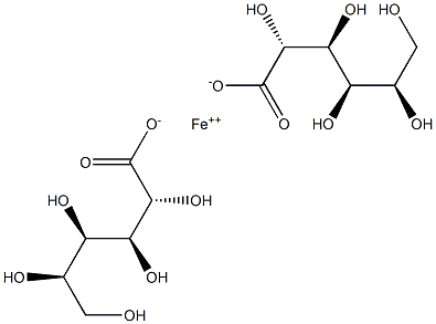 Gluconic acid iron(II) 구조식 이미지