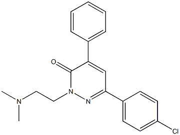 N,N-Dimethyl-N-[2-[[2,3-dihydro-4-phenyl-6-(4-chlorophenyl)-3-oxopyridazin]-2-yl]ethyl]amine 구조식 이미지