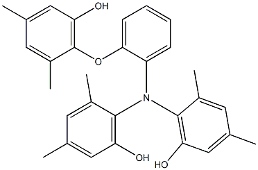 N,N-Bis(6-hydroxy-2,4-dimethylphenyl)-2-(6-hydroxy-2,4-dimethylphenoxy)benzenamine 구조식 이미지