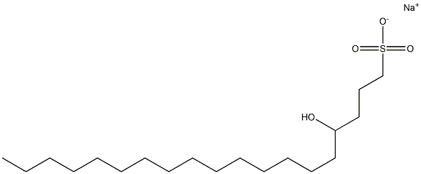 4-Hydroxynonadecane-1-sulfonic acid sodium salt 구조식 이미지