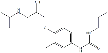 1-Propyl-3-[3-methyl-4-[2-hydroxy-3-[isopropylamino]propoxy]phenyl]urea Structure