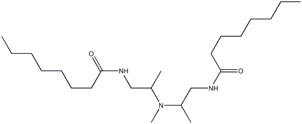 N,N'-[Methyliminobis(2-methyl-2,1-ethanediyl)]bis(octanamide) 구조식 이미지