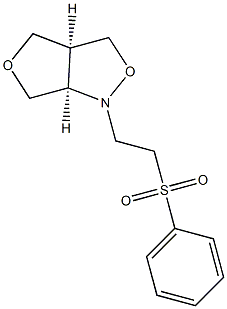 (3aS,6aR)-1-[2-(Phenylsulfonyl)ethyl]tetrahydro-1H,3H-furo[3,4-c]isoxazole 구조식 이미지