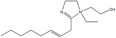 1-Ethyl-1-(2-hydroxyethyl)-2-(2-octenyl)-2-imidazoline-1-ium 구조식 이미지