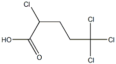 2,5,5,5-Tetrachlorovaleric acid 구조식 이미지