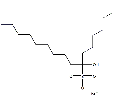 8-Hydroxyheptadecane-8-sulfonic acid sodium salt 구조식 이미지