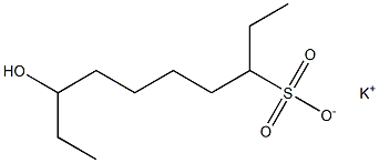 8-Hydroxydecane-3-sulfonic acid potassium salt Structure