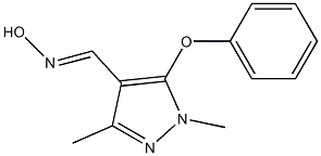 1,3-Dimethyl-5-phenoxy-1H-pyrazole-4-carbaldehyde (E)-oxime 구조식 이미지