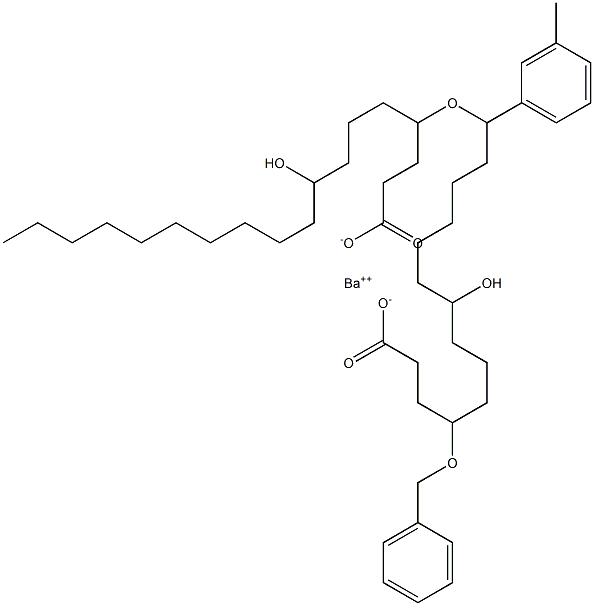 Bis(4-benzyloxy-8-hydroxystearic acid)barium salt 구조식 이미지