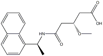 (3R)-4-[[(S)-1-(1-Naphtyl)ethyl]aminocarbonyl]-3-methoxybutyric acid 구조식 이미지