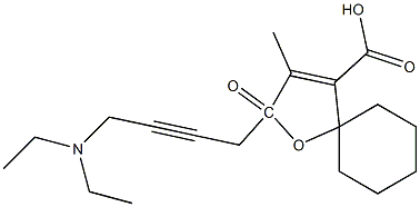 4'-Methyl-5'-oxospiro[cyclohexane-1,2'(5'H)-furan]-3'-carboxylic acid 4-(diethylamino)-2-butynyl ester 구조식 이미지