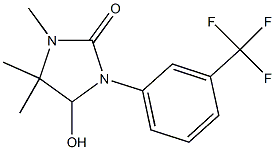 1,5,5-Trimethyl-4-hydroxy-3-[3-(trifluoromethyl)phenyl]imidazolidin-2-one 구조식 이미지