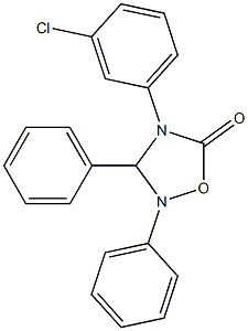 4-(m-Chlorophenyl)-2,3-diphenyl-1,2,4-oxadiazolidin-5-one 구조식 이미지
