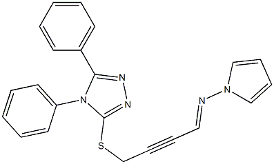 4,5-Diphenyl-3-[[4-pyrrolizino-2-butynyl]thio]-4H-1,2,4-triazole Structure