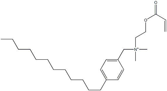 4-Dodecyl-N,N-dimethyl-N-[2-[(1-oxo-2-propenyl)oxy]ethyl]benzenemethanaminium 구조식 이미지