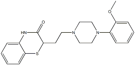 2-[2-[4-(2-Methoxyphenyl)piperazin-1-yl]ethyl]-2H-1,4-benzothiazin-3(4H)-one 구조식 이미지