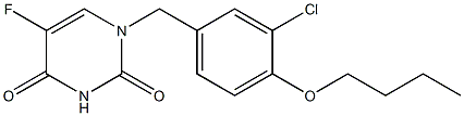 1-(3-Chloro-4-butoxybenzyl)-5-fluorouracil Structure