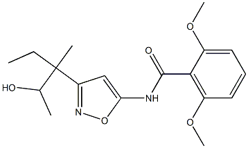 N-[3-(1-Ethyl-1-methyl-2-hydroxypropyl)-5-isoxazolyl]-2,6-dimethoxybenzamide 구조식 이미지