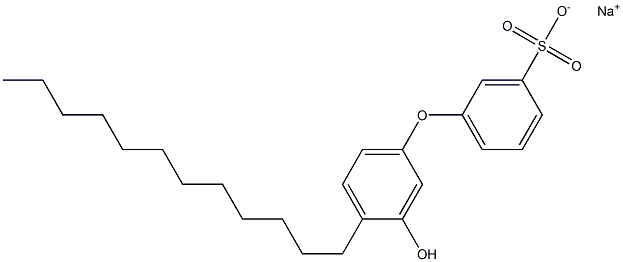 3'-Hydroxy-4'-dodecyl[oxybisbenzene]-3-sulfonic acid sodium salt Structure