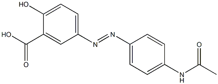 5-[p-(Acetylamino)phenylazo]-2-hydroxybenzoic acid 구조식 이미지