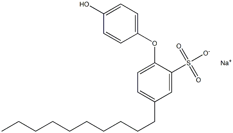 4'-Hydroxy-4-decyl[oxybisbenzene]-2-sulfonic acid sodium salt 구조식 이미지