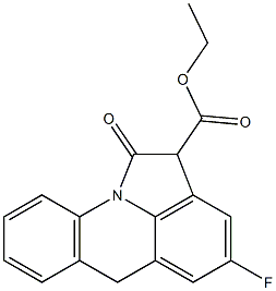 4-Fluoro-1,2-dihydro-1-oxo-6H-pyrrolo[3,2,1-de]acridine-2-carboxylic acid ethyl ester Structure