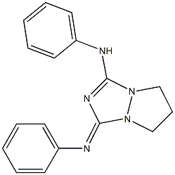 3-Phenylimino-N-phenyl-6,7-dihydro-3H,5H-pyrazolo[1,2-a][1,2,4]triazol-1-amine Structure