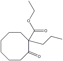 2-Oxo-1-propylcyclooctanecarboxylic acid ethyl ester Structure