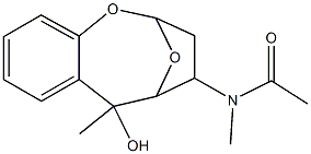 4-[Acetyl(methyl)amino]-2,5-epoxy-6-methyl-3,4,5,6-tetrahydro-2H-1-benzoxocin-6-ol 구조식 이미지