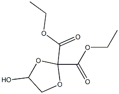 5-Hydroxy-1,3-dioxolane-2,2-dicarboxylic acid diethyl ester Structure