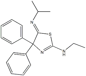 2-(Ethylamino)-5-(isopropylimino)-4,4-diphenyl-2-thiazoline Structure