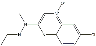 6-Chloro-2-[2-ethylidene-1-methylhydrazino]quinoxaline 4-oxide 구조식 이미지