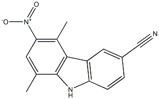 6-Cyano-3-nitro-1,4-dimethyl-9H-carbazole Structure